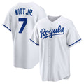 Kansas City Royals #7 Bobby Witt Jr. White HOLBERT Home Replica Player Jersey
