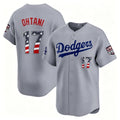 Los Angeles Dodgers #17 Shohei Ohtani Gray HOLBERT USA 250 Fourth of July Limited Stitched Jersey