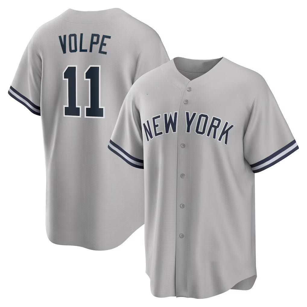 New York Yankees #11 Anthony Volpe Gray HOLBERT Road Replica Jersey