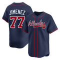 Atlanta Braves #77 Joe Jimenez Player Navy HOLBERT Limited Home Game Stitched Jerseys