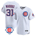 Chicago Cubs #31 Greg Maddux Player White HOLBERT 150th Anniversary Limited Home Game Stitched Jerseys