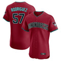 Arizona Diamondbacks #57 Eduardo Rodriguez Player Red HOLBERT Limited Elite Home Game Stitched Jerseys