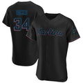 Miami Marlins #34 Liam Hicks Player Black HOLBERT Home Limited Elite Stitched Jerseys