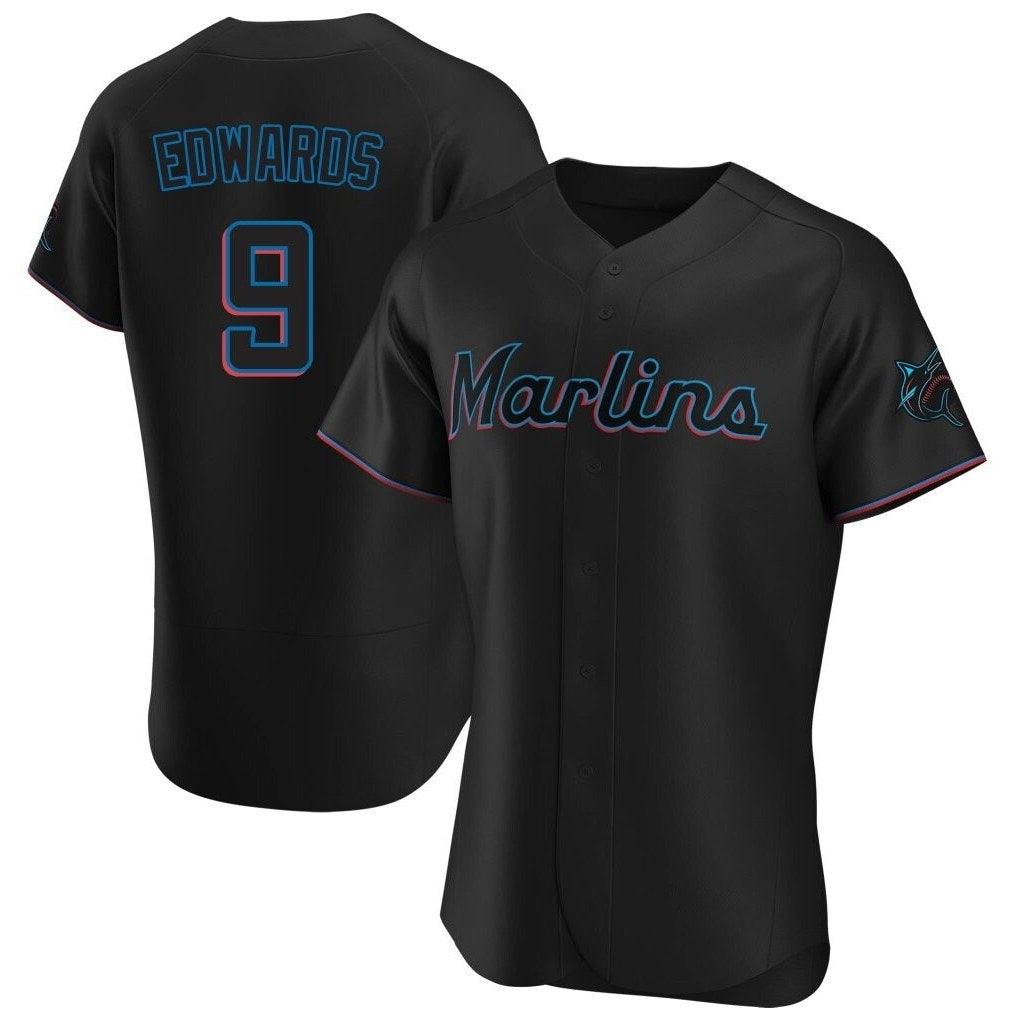 Miami Marlins #9 Xavier Edwards Player Black HOLBERT Home Limited Elite Stitched Jerseys