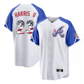 Atlanta Braves #23 Michael Harris II Player White HOLBERT USA 250 Fourth Of July City Connect Home Game Stitched Jerseys