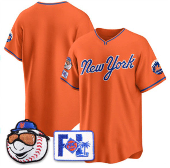 New York Mets Blank Orange HOLBERT 2025 Spring Training Stitched Jersey