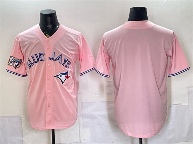 Toronto Blue Jays Blank Pink HOLBERT 50 Seasons Patch Stitched Jersey