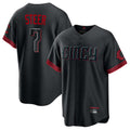 Cincinnati Reds #7 Spencer Steer Player Black HOLBERT City Connect Home Game Stitched Jerseys