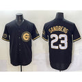 Chicago Cubs #23 Ryne Sandberg Black HOLBERT Gold 'Ryne Sandberg Tribute' Vapor Limited V2 Stitched Jersey