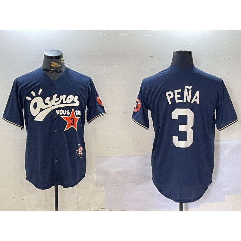 Houston Astros #3 Jeremy Pena Black HOLBERT Cactus Jack Vapor Premier Stitched Jersey