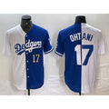 Los Angeles Dodgers #17 Shohei Ohtani Number White Blue HOLBERT Two Tone Stitched Jerseys