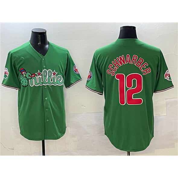 Philadelphia Phillies #12 Kyle Schwarber Green HOLBERT Phanatic Limited Stitched Jersey