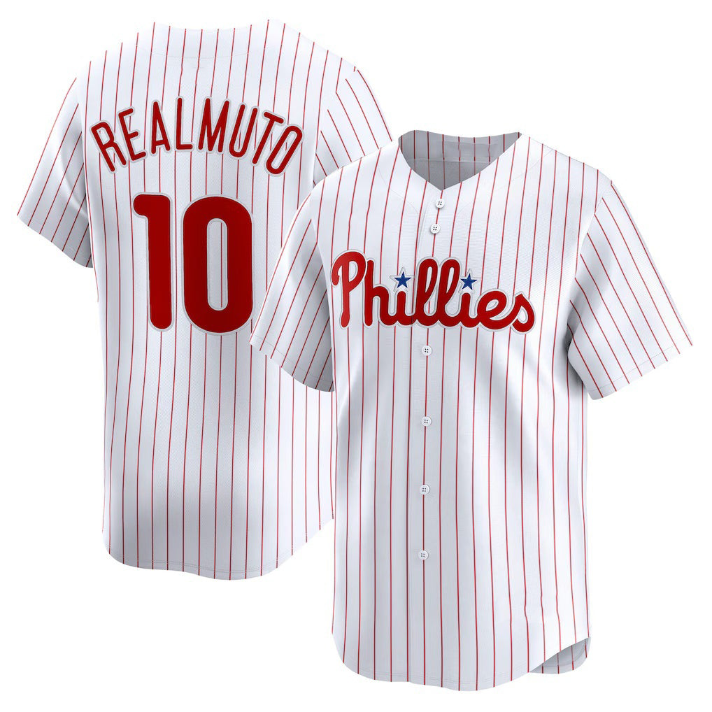 Philadelphia Phillies #10 J.T. Realmuto White HOLBERT Home Limited Player Jersey