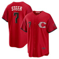 Cincinnati Reds #7 Spencer Steer Red HOLBERT 2026 City Connect Stadium Jersey