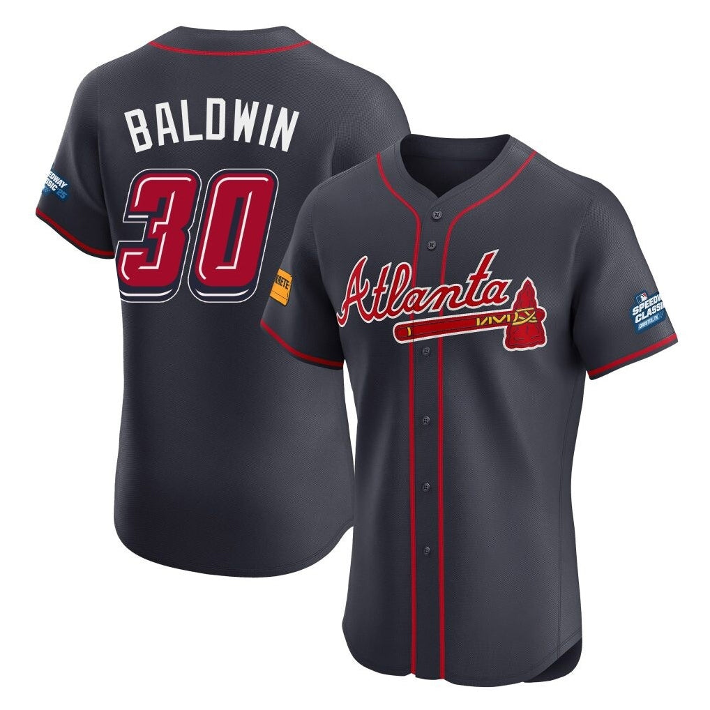 Atlanta Braves #30 Drake Baldwin Player Navy HOLBERT 2025 Speedway Classic Limited Elite Home Game Stitched Jerseys