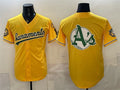 Oakland Athletics Team Big Logo 2026 Yellow HOLBERT Alternate Sacramento Celebrating 125 Years Vapor Limited Stitched Jerseys 2
