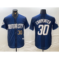 Detroit Tigers #30 Kerry Carpenter Number 2024 Navy HOLBERT City Connect Cool Base Limited Stitched Jersey 2