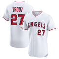 Los Angeles Angels #27 Mike Trout White HOLBERT Home Elite Player Jersey