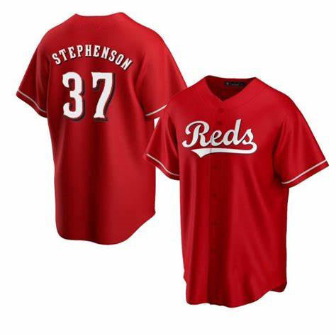 Cincinnati Reds #37 Tyler Stephenson Red HOLBERT Cool Base Jersey