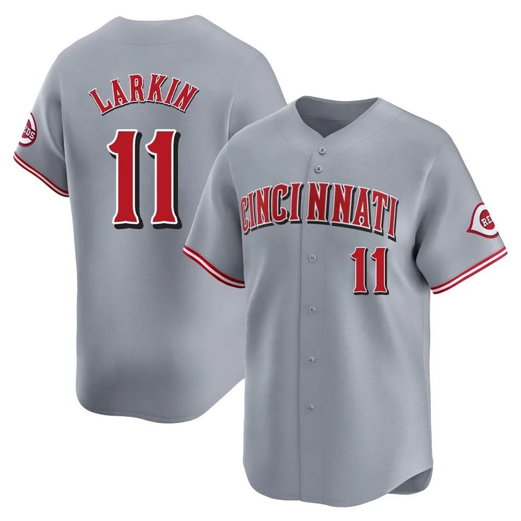 Cincinnati Reds #11 Barry Larkin Player Gray HOLBERT Home Limited Stitched Jerseys
