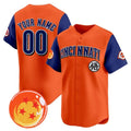 Custom Cincinnati Reds x Dragon Ball Royal Orange HOLBERT Vapor Premier Limited Jersey - All Stitched
