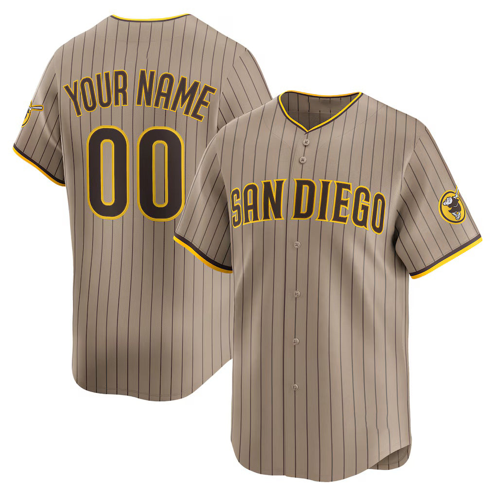 Custom San Diego Padres Sand HOLBERT Alternate Limited Jersey