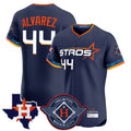 Houston Astros #44 Yordan Alvarez Player Navy HOLBERT City Connect Texas Patch Vapor Premier Limited Elite Home Stitched Jerseys