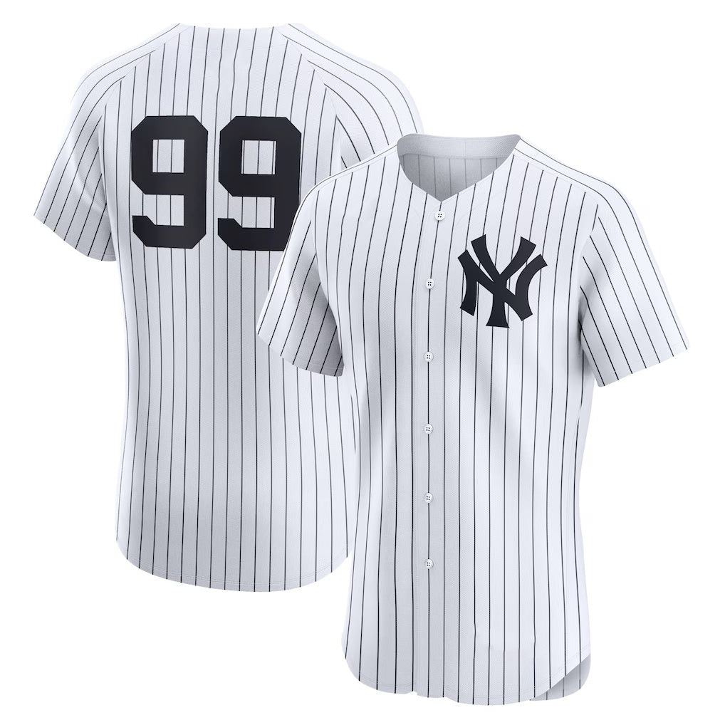 New York Yankees #99 Aaron Judge White HOLBERT Home Elite Player Jersey