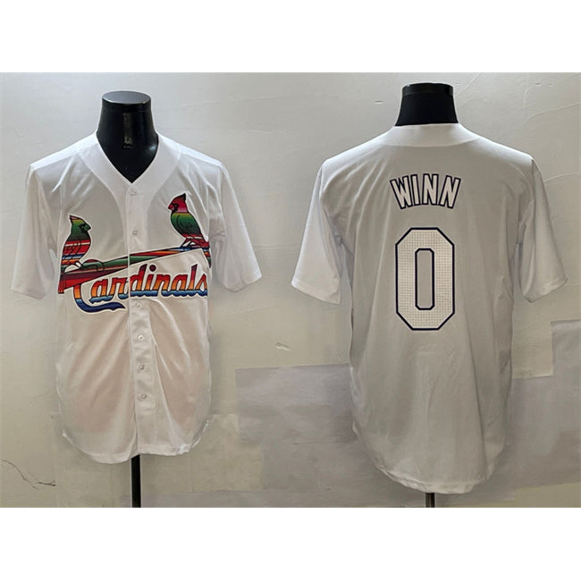 St. Louis Cardinals #0 Masyn Winn White HOLBERT Cool Base Stitched Jersey