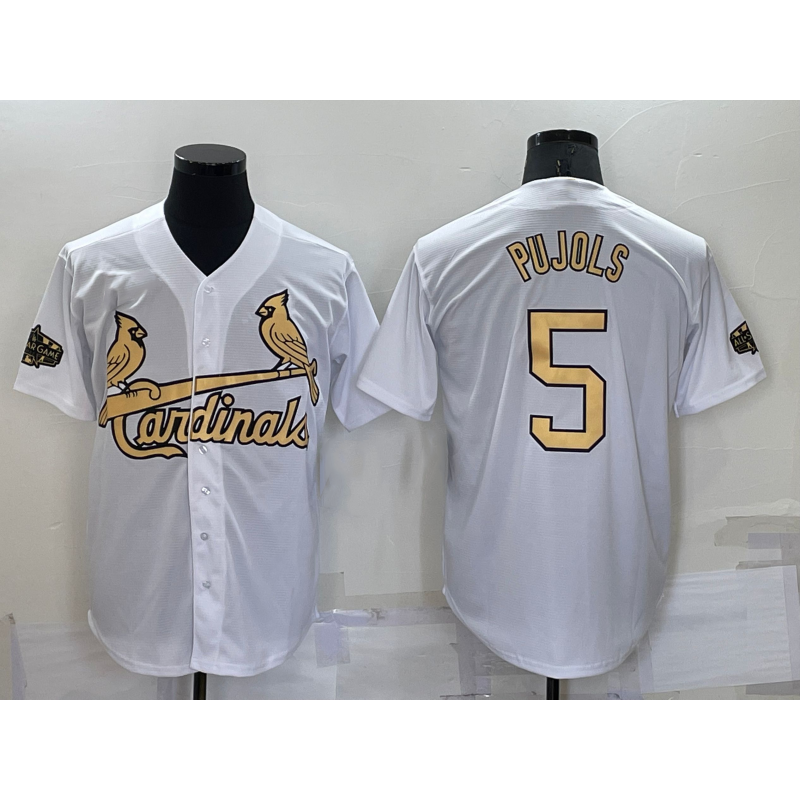 St. Louis Cardinals #5 Albert Pujols White HOLBERT 2022 All Star Stitched Cool Base Jersey