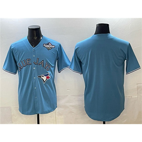 Toronto Blue Jays Blank Blue HOLBERT 2025 World Series Home Cool Base Stitched Jersey