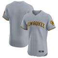 Milwaukee Brewers Blank Player Gray HOLBERT Home Limited Elite Stitched Jerseys