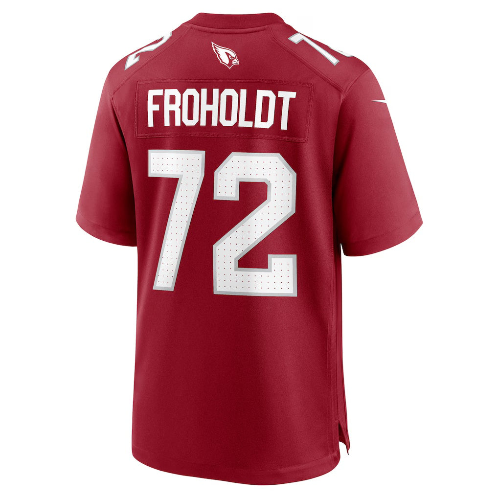 A.Cardinals #72 Hjalte Froholdt Cardinal HOLBERT Team Game Jersey