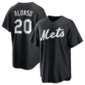New York Mets #20 Pete Alonso Black HOLBERT Lights Out Limited Stitched Jersey