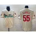 Philadelphia Phillies #55 Ranger Su¨¢rez Cream HOLBERT Phanatic Limited Stitched Jersey