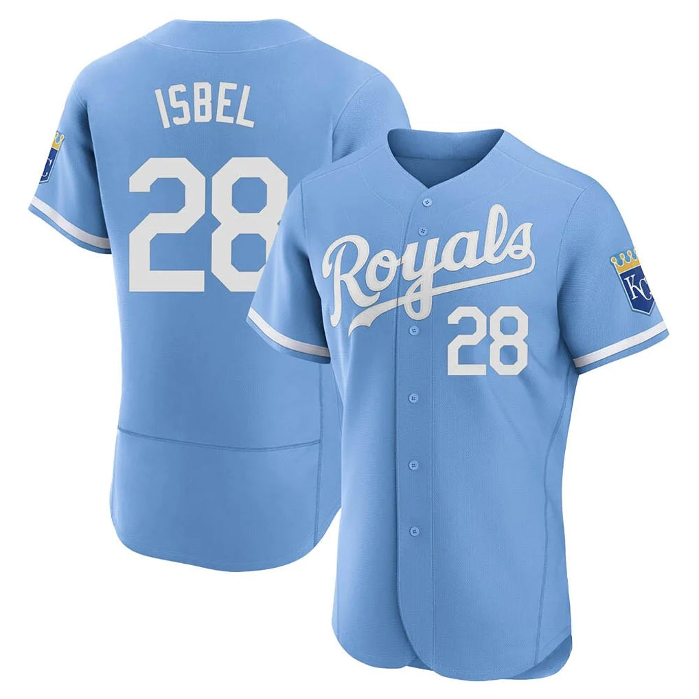 Kansas City Royals #28 Kyle Isbel Player Light Blue HOLBERT Alt Limited Elite Home Stitched Jerseys