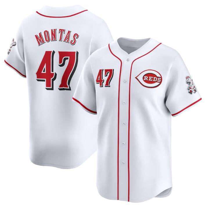 Cincinnati Reds #47 Frankie Montas White HOLBERT Home Limited Stitched Jersey