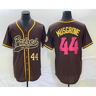 San Diego Padres #44 Joe Musgrove Number Brown HOLBERT NEW 2023 City Connect Cool Base Stitched Jersey