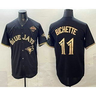 Toronto Blue Jays #11 Bo Bichette Black Gold HOLBERT 2025 American League Champions Limited Stitched Jersey