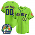 Custom Houston Astros Orbit Patch Green HOLBERT Vapor Premier Limited Jersey ¨C All Stitched
