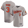 Baltimore Orioles #3 Taylor Ward Player Gray HOLBERT Limited Home Game Stitched Jerseys