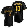 Pittsburgh Pirates #10 Bryan Reynolds Black HOLBERT Alternate 2nd Pittsburgh Flex Base Jersey