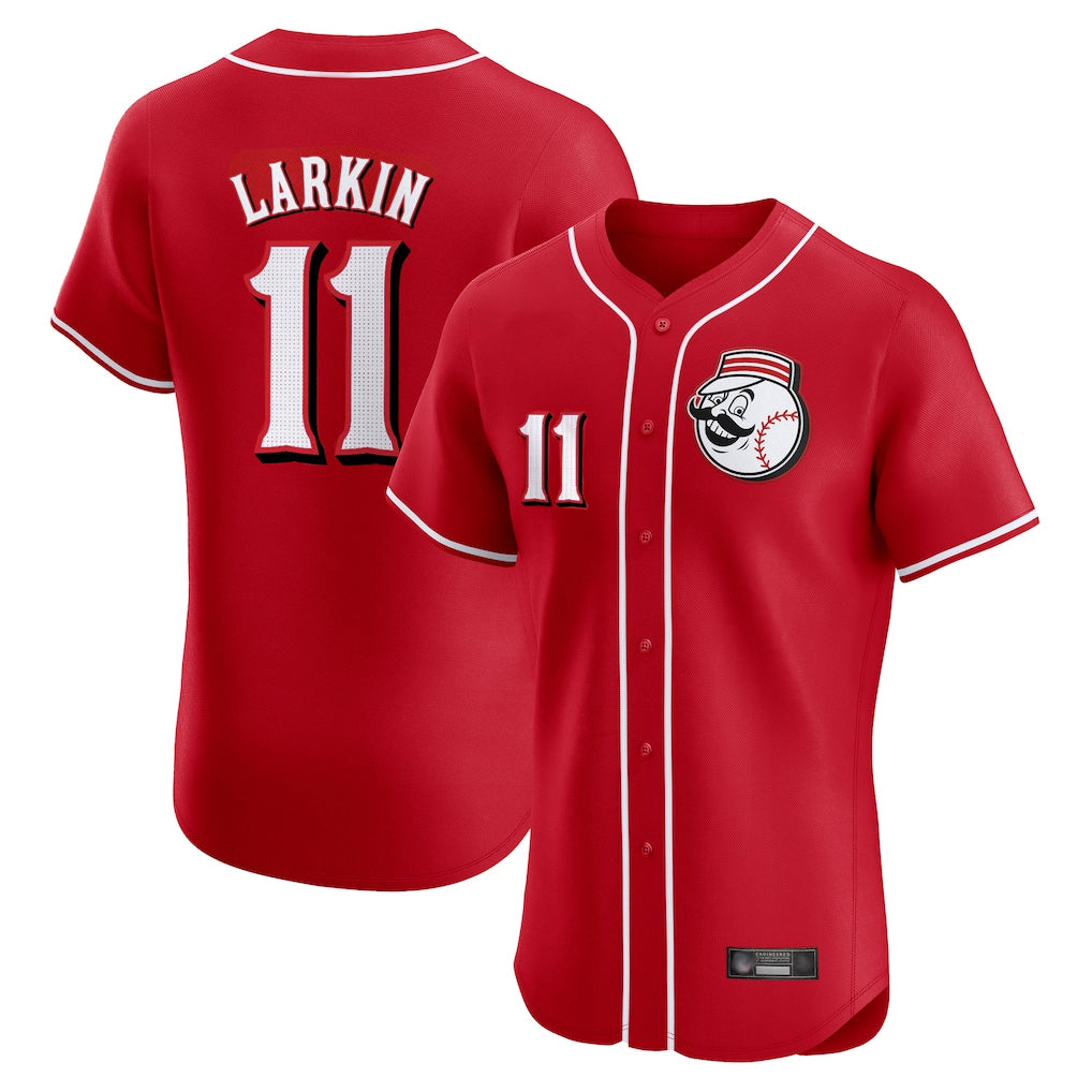 Cincinnati Reds #11 Barry Larkin Player Red HOLBERT Limited Elite Home Game Stitched Jerseys