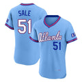 Atlanta Braves #51 Chris Sale Player Powder Blue HOLBERT 2026 City Connect T-shirt Limited Elite Home Game Stitched Jerseys