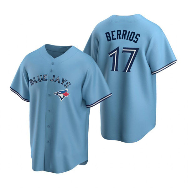 Toronto Blue Jays #17 Jose Berrios Powder Blue HOLBERT Alternate Cool Base Jersey