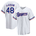 Texas Rangers #48 Jacob deGrom White HOLBERT Home Replica Player Jersey