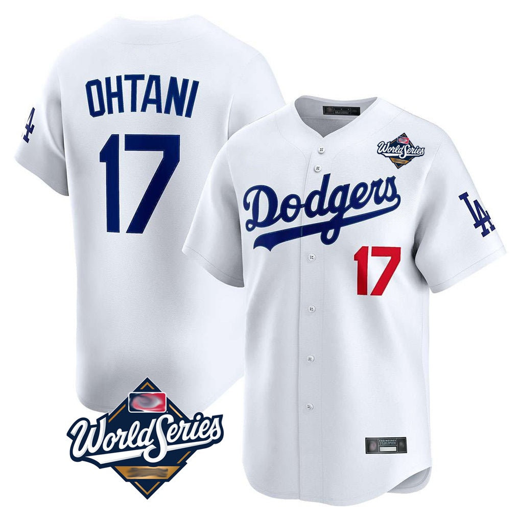 Los Angeles Dodgers #17 Shohei Ohtani Player White HOLBERT World Series Limited Home Stitched Jerseys