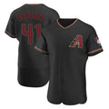 Arizona Diamondbacks #41 Carlos Santana Player Black HOLBERT Limited Elite Home Game Stitched Jerseys