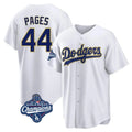 Los Angeles Dodgers #44 Andy Pages Player Gold White HOLBERT World Series Meet 2026 Collection Stadium Game Stitched Jerseys