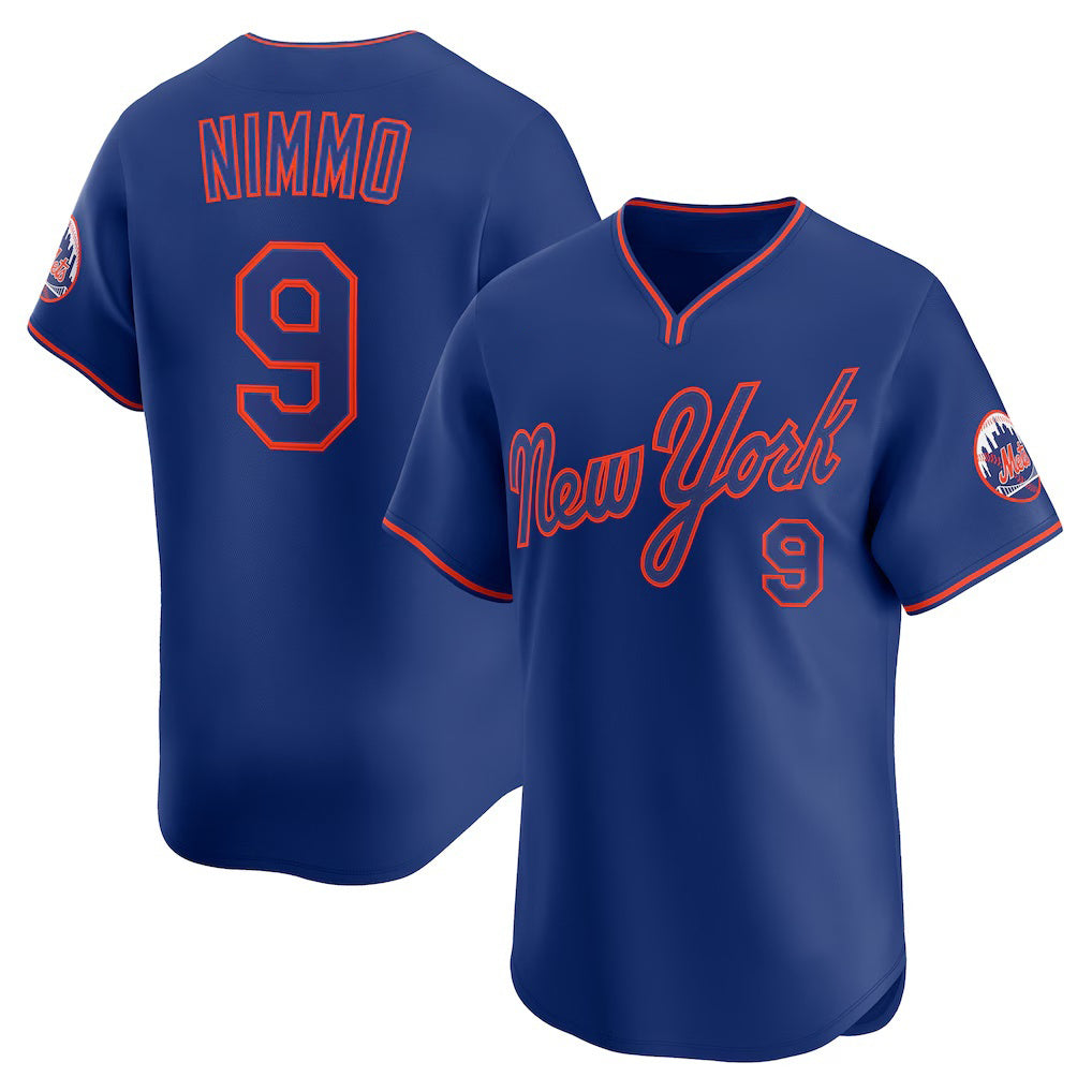 New York Mets #9 Brandon Nimmo Royal HOLBERT Alternate Limited Player Jersey